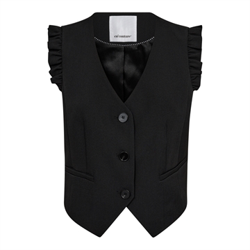 Co Couture LianeCC Frill Tailor Vest 30274 Black